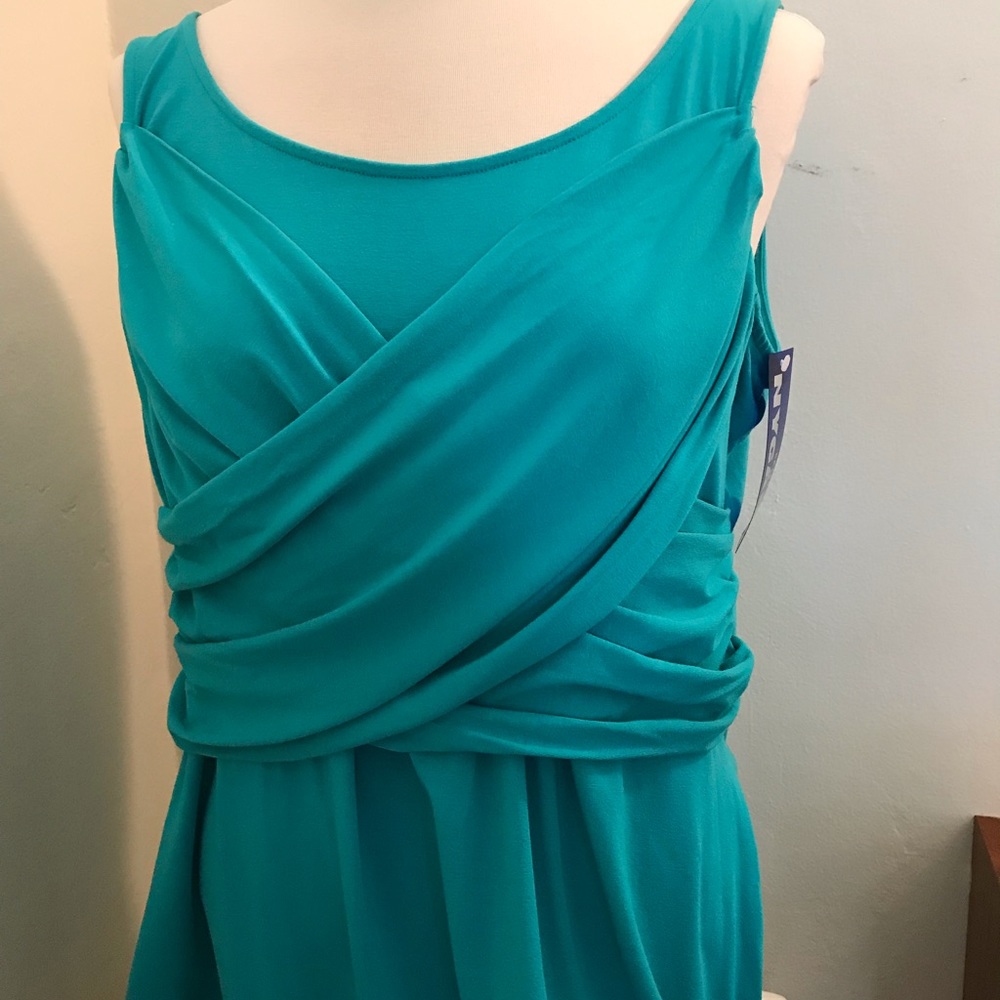 Peter Nygard Turquoise Dress, Size Petite Large